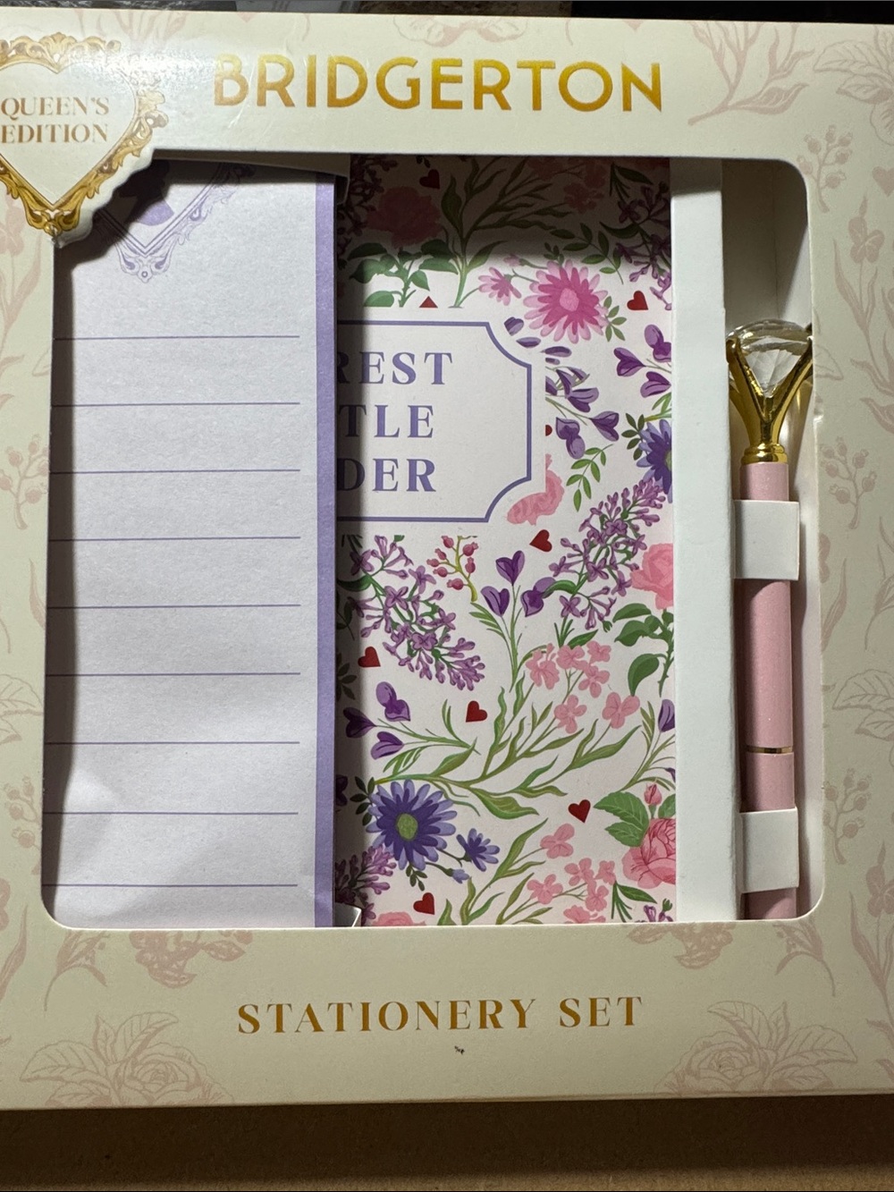 Bridgerton Pink Floral Stationery Set